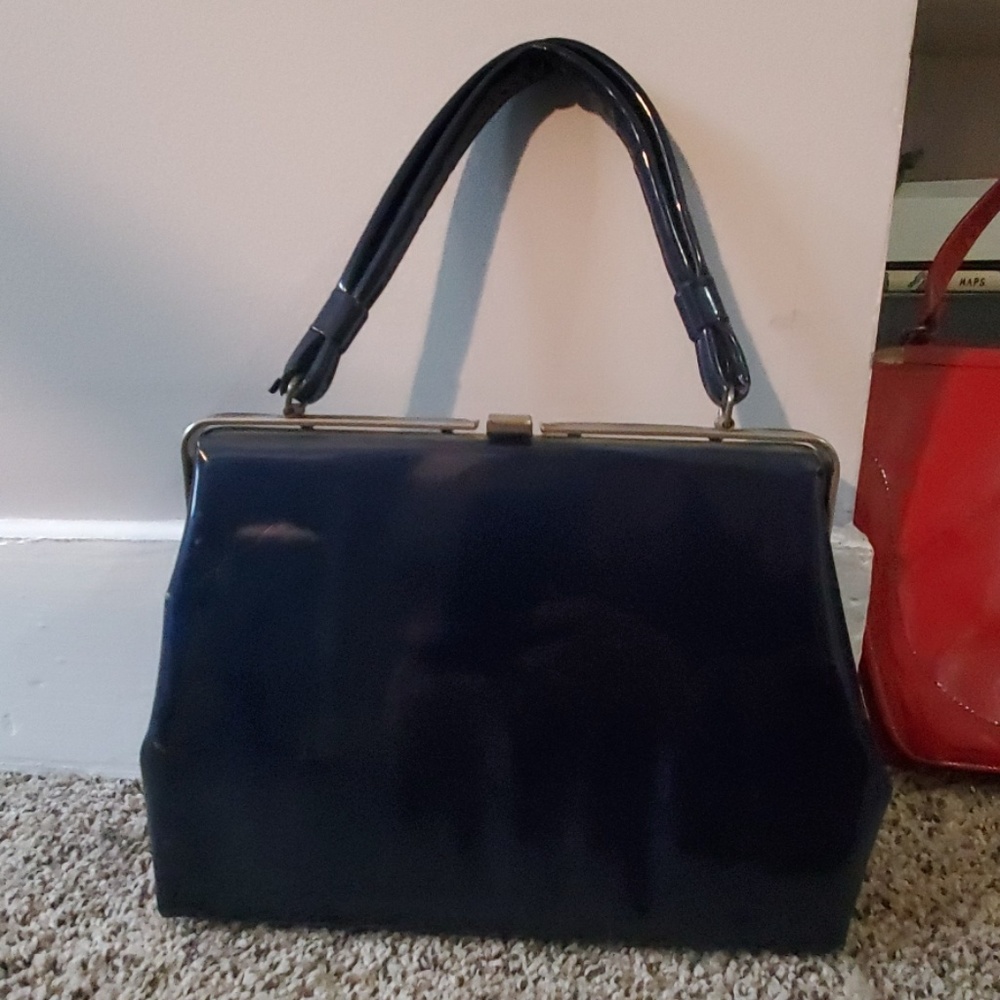 Blue vintage purse